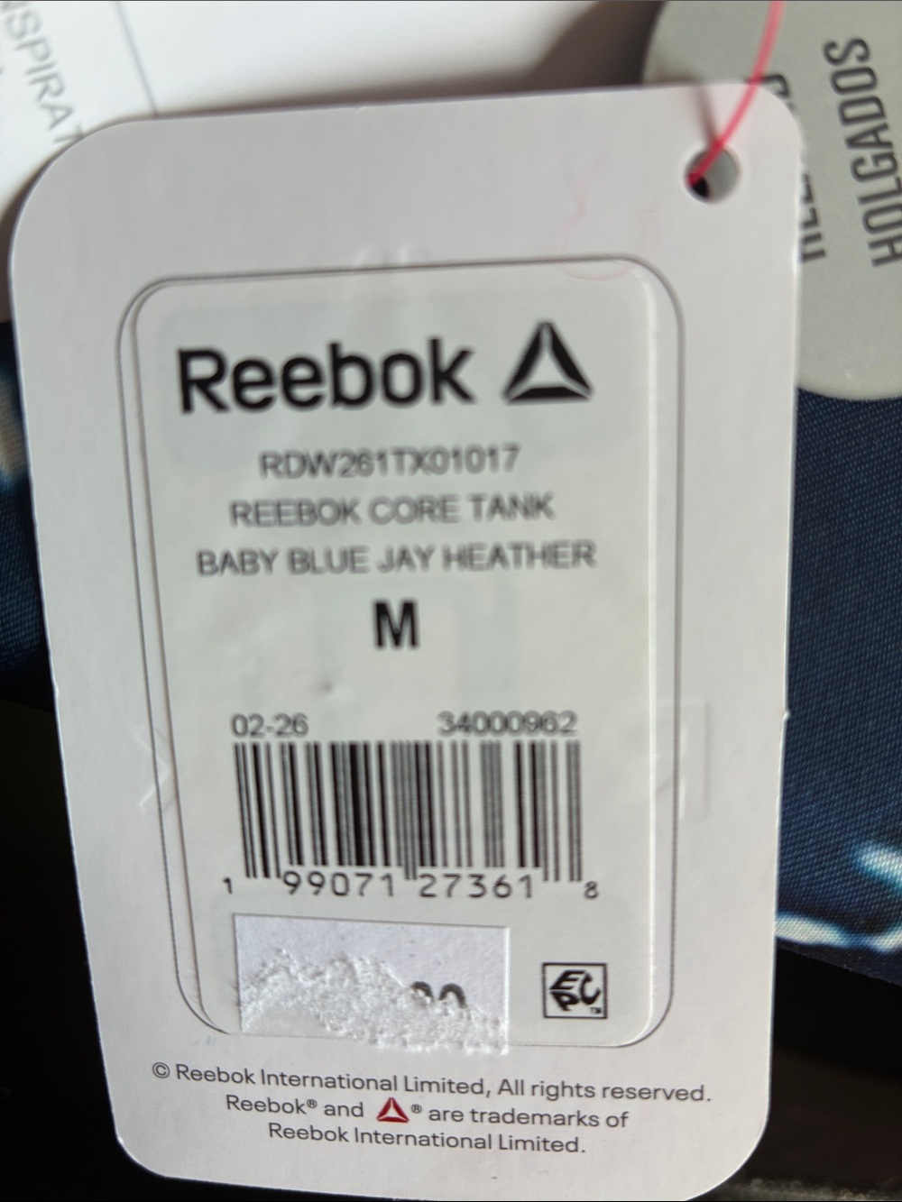 Reebok Women's Light Blue Athletic Tank top - Picture 6 of 6